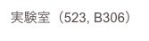 実験室（523, B306）